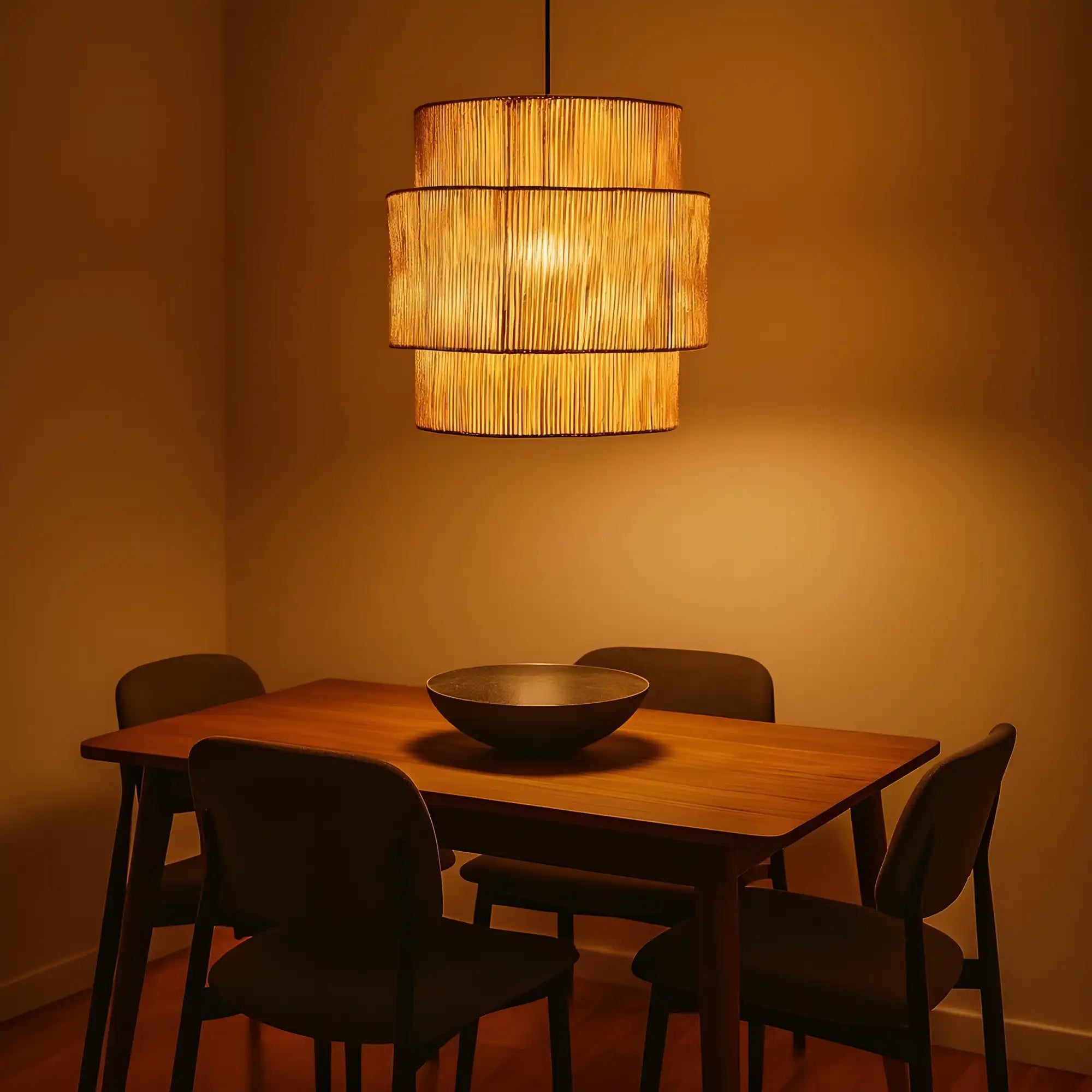 Raffia  ceiling Lamp  For Hall | handcrafted Pendant Lamp
